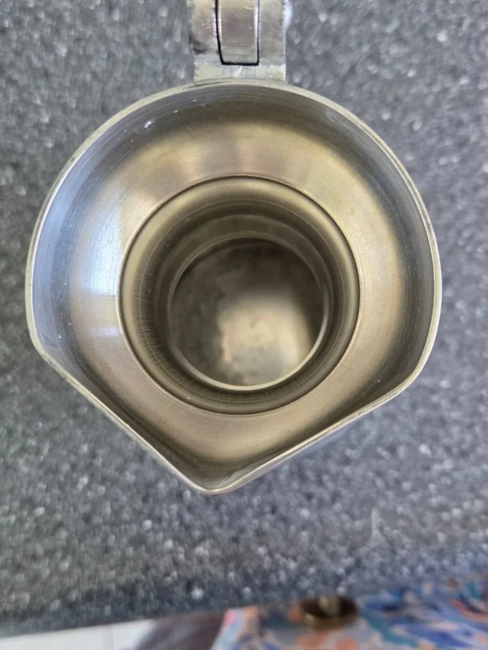Royal Holland KMD Tiel Pewter Creamer Pitcher Acorn Decorated Hinged Lid Vintage